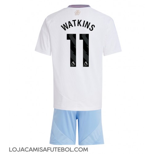 Camisa de Futebol Aston Villa Ollie Watkins #11 Equipamento Secundário Infantil 2024-25 Manga Curta (+ Calças curtas)